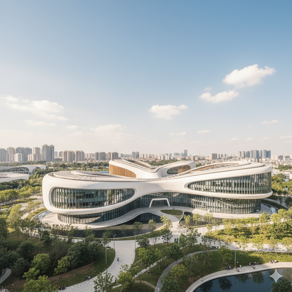 Contemporary landscaped campus